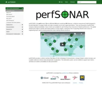 Perfsonar.net(Sample homepage) Screenshot