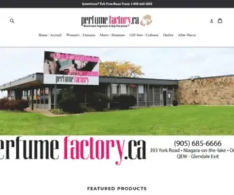 Perfumefactory.ca(The Perfume Factory) Screenshot