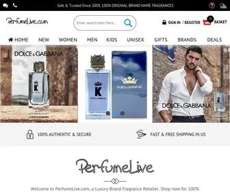 Perfumelive.com(Brand Name Fragrances & Beauty Products) Screenshot