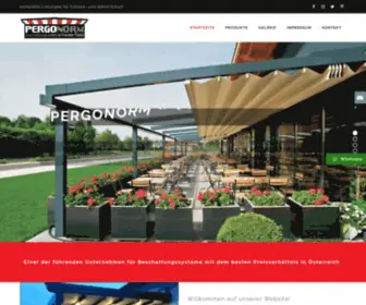 Pergonorm.com(Pergonorm BeschattungssystemeWien) Screenshot