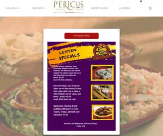 Pericosgrill.com(Pericos Mexican Cuisine) Screenshot