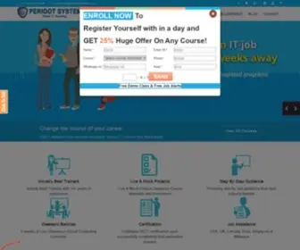 Peridotsystems.in(JAVA, Hadoop, Testing, Android, PHP, Salesforce, Dot Net, SEO Training in Chennai) Screenshot