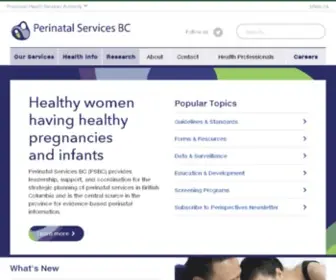 Perinatalservicesbc.ca(Perinatal Services BC) Screenshot