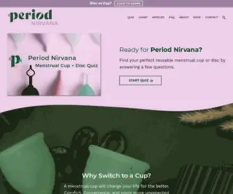 Periodnirvana.com(Reusable Period Products Menstrual Cups) Screenshot