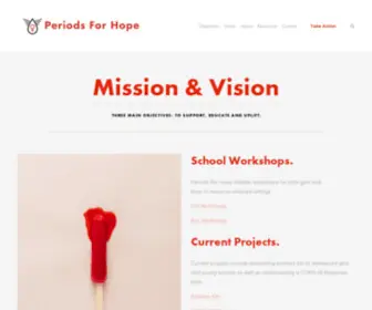 Periodsforhope.org(Periods for Hope) Screenshot