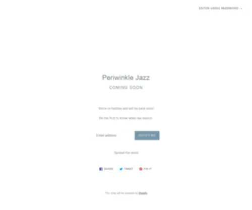 Periwinklejazz.com(Periwinkle jazz) Screenshot