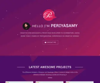 Periyasamy.in(Online freelance web designer portfolio of Kannan) Screenshot