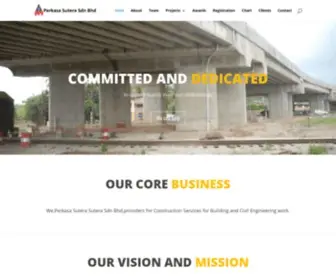 Perkasasutera.my(To be a leading integrated construction company) Screenshot