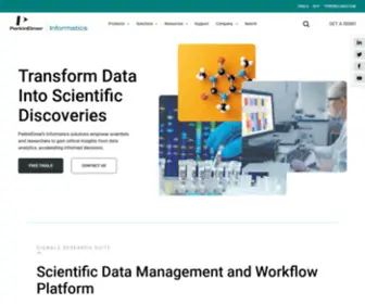 Perkinelmerinformatics.com(Software Solutions for Data) Screenshot