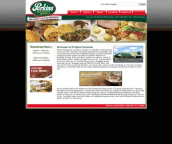 Perkinsfairmont.com(Perkins Restaurant and Bakery) Screenshot