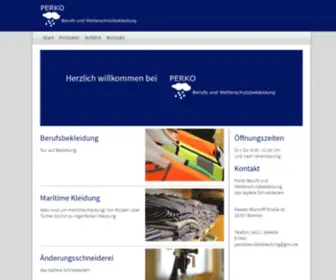 Perkoberufsbekleidung.de(Start ) Screenshot