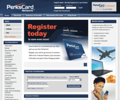 Perkscardnetwork.com(Perkscardnetwork) Screenshot