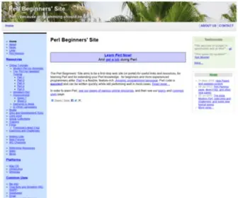 Perl-Begin.org(Perl Beginners' Site) Screenshot
