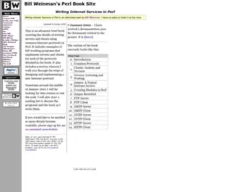 Perlbook.com(Bill Weinman's Perl Book Site) Screenshot