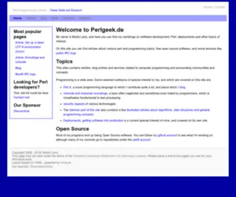 Perlgeek.de(Perl Programming and more) Screenshot