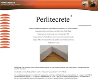 Perlitecrete.com(Perlitecrete Manufacturer) Screenshot