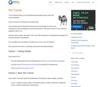 Perltutorial.org(This Perl tutorial) Screenshot