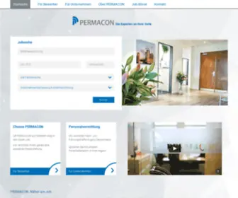 Permacon.de(Permacon bietet personalvermittlung und) Screenshot