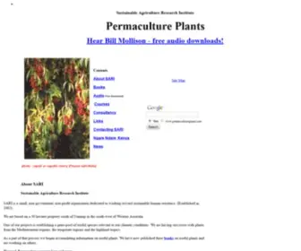 Permacultureplants.net(Permaculture Plants published by Sustainable Agriculture Research Institute) Screenshot