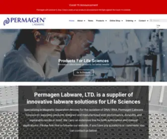 Permagenlabware.com(Magnetic Separator Supplier) Screenshot