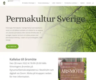 Permakultur.se(Välkommen till Permakulturföreningen i Sverige) Screenshot