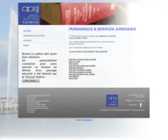 Permanencejuridique.ch(Permanence Juridiques Genève) Screenshot