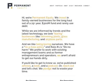 Permanentequity.com(Permanent Equity) Screenshot