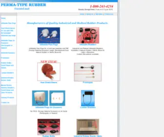 Permatyperubber.com(Industrial and Medical Rubber Products from Perma) Screenshot