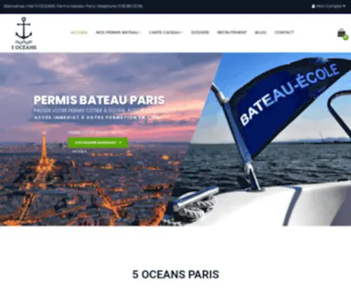 Permisbateauparis.com(5 Océans) Screenshot