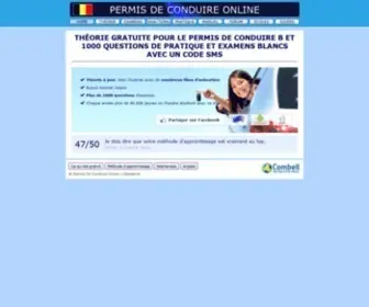 Permisdeconduire-Online.be(THÉORIE PERMIS DE CONDUIRE B ET AM) Screenshot
