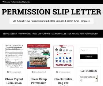 Permissionslipletter.info(Permission Slip Letter) Screenshot