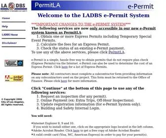 Permitla.org(PCIS Web) Screenshot