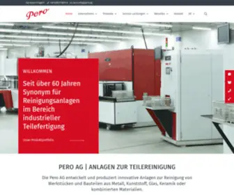 Pero.ag(Industrielle Teilereinigung & Entfettung von Bauteilen) Screenshot