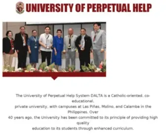Perpetualdalta.edu.ph(University of Perpetual Help System Dalta) Screenshot