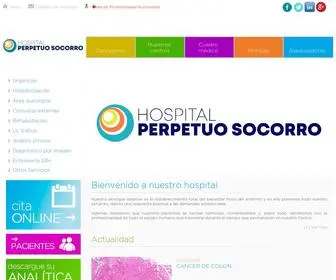 Perpetuosocorro.es(Hospital Perpetuo Socorro S.A) Screenshot