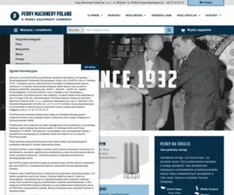 Perry.com.pl(Perry Machinery Poland Sp. z o.o) Screenshot