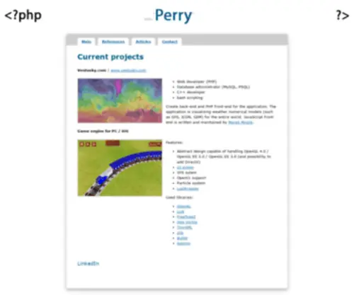 Perry.cz(PHP, MySQL programmer) Screenshot
