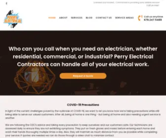 Perryelectrical.com(Metro Atlanta Electrician) Screenshot