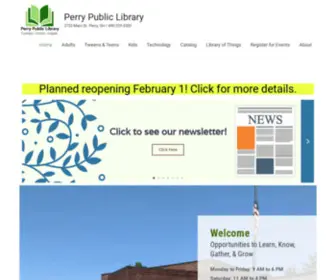 Perrypubliclibrary.org(3753 Main St) Screenshot