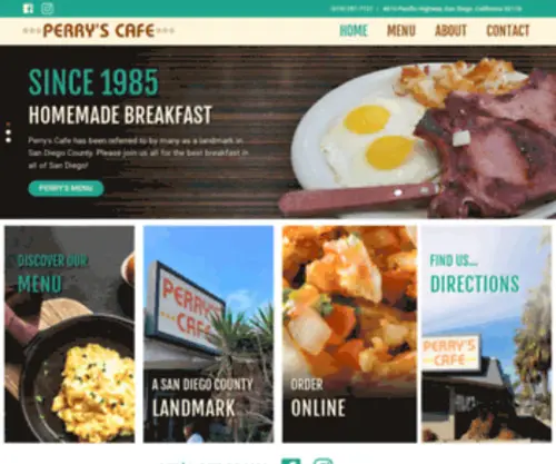 Perryscafesd.com(Perry’s Café) Screenshot