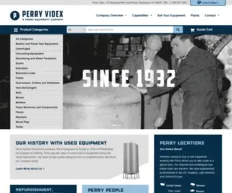 Perryvidex.com(Our used industrial equipment) Screenshot