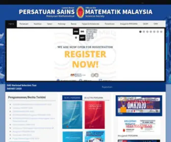 Persama.org.my(Persatuan Sains Matematik Malaysia (PERSAMA)) Screenshot