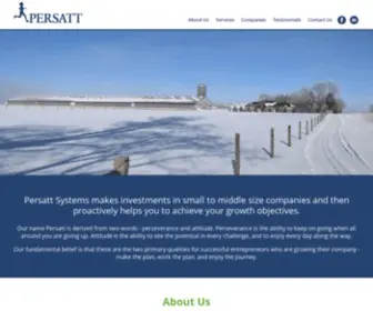 Persatt.com(Persatt Systems makes investments in small to middle size companies and then proactively) Screenshot