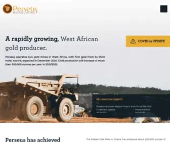 Perseusmining.com(West African focused gold company) Screenshot