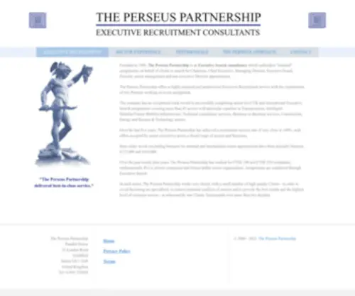 Perseuspartnership.com(Executive Recruitment Consultants) Screenshot