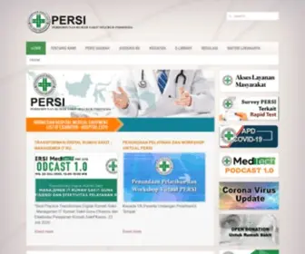 Persi.or.id(Perhimpunan Rumah Sakit Seluruh Indonesia) Screenshot