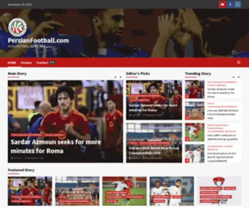 Persianfootball.com Screenshot