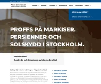 Persiennteamet.se(Markiser, Persienner & Solskydd i Stockholm) Screenshot