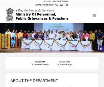 Persmin.gov.in(Personnel Public Grievances & Pensions) Screenshot