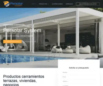 Persolarsystem.com(≫ Persolar System ⊛ Pérgolas bioclimáticas) Screenshot